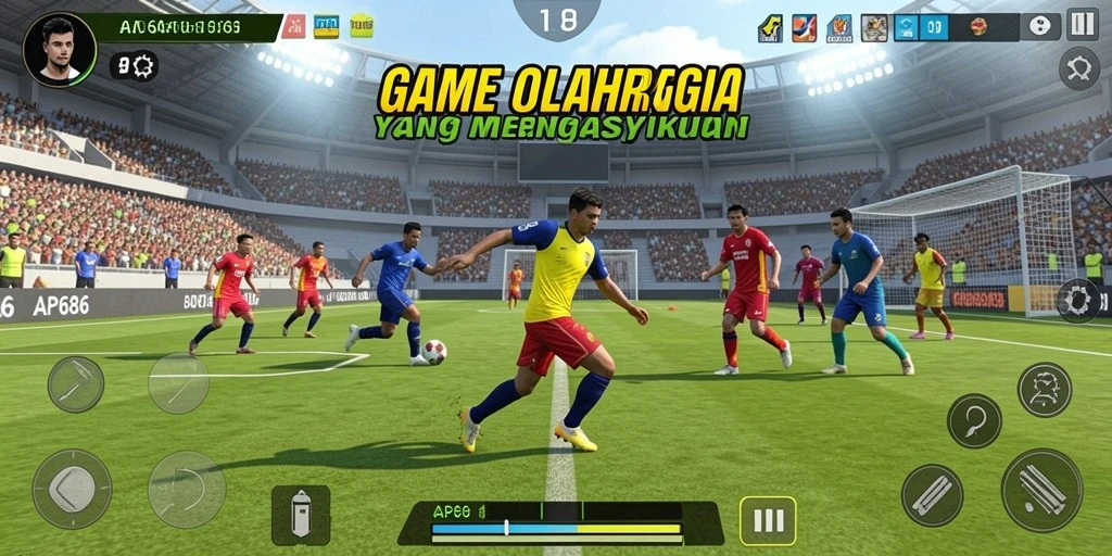 Tampilan gameplay seru di AP686 dengan aksi olahraga yang menegangkan.