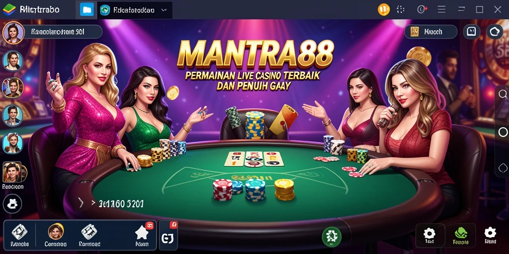 Tampilan menarik dari gameplay Live Casino MANTRA88 yang menawan.