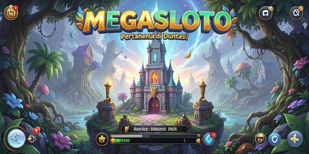 Tampilan gameplay seru dari game Tower Defense MEGASLOTO.