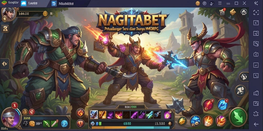 Screenshot gameplay NAGITABET menampilkan petualangan epik dalam dunia MMORPG.