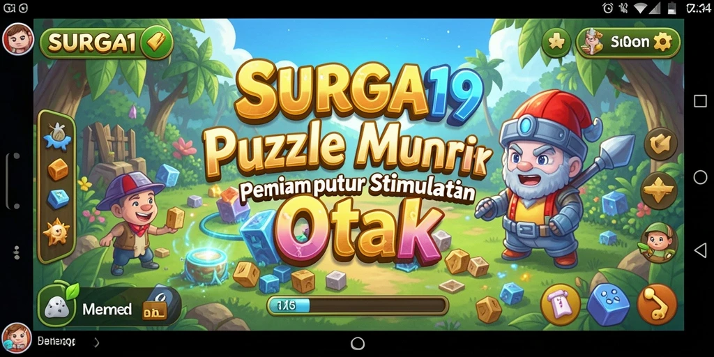 Tampilan gameplay puzzle SURGA19 dengan berbagai tantangan menarik.